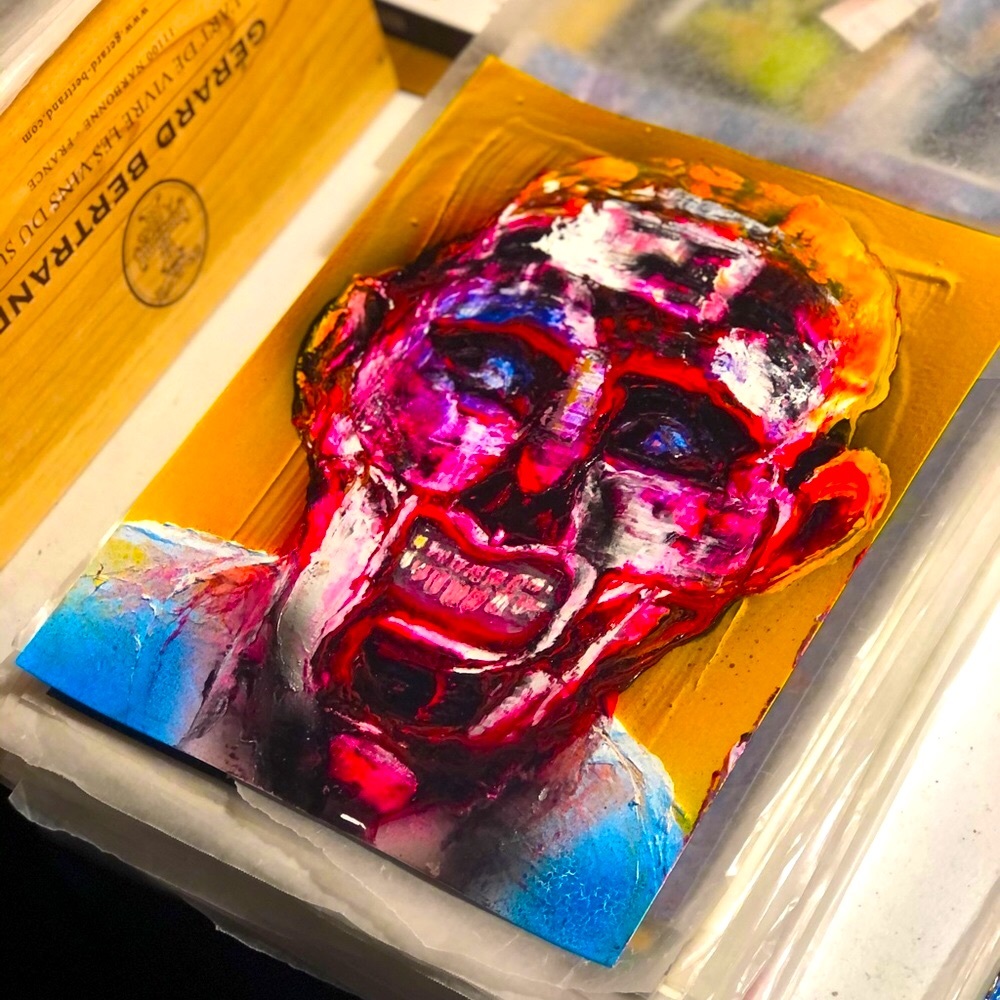 MEAT FACE | 11x17 | DANIEL ARNOLD Original Spray Paint Artwork STL 2022